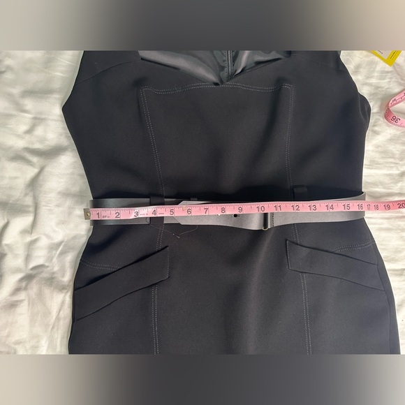 NEW Karen Millen Black Sweetheart Neckline Midi length Dress New with Tags Sz 12 - Picture 6 of 15